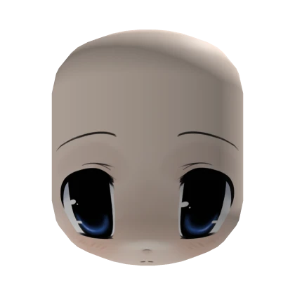 Y2k moe kei face 2000s anime mask with blue eyes