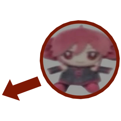 Teto Plush Red Arrow and Meme Circle Pointing
