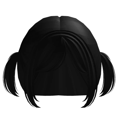 ♡꒰fluffy baby pigtails in black꒱