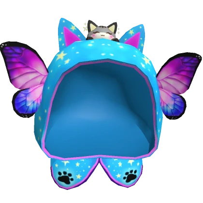 Galactic Butterfly Cat Hood