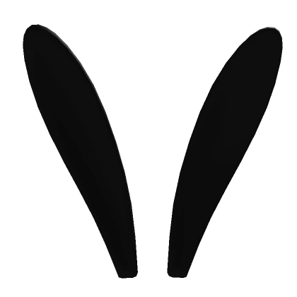 Plain Black Oversized Bunny Ears