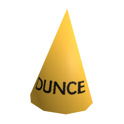 Yellow Dunce Hat (Hair Fit)