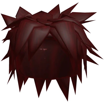 Crimson Red Messy Scene Hair