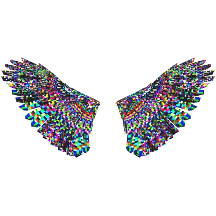 Pixel Noise Glitch Wings
