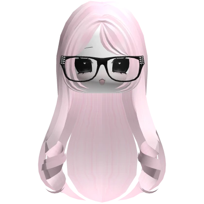  vkei moe pink long hair emo scene lovestruck face