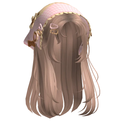 Milktea Wispy Hair W/ Mori Kei Neapolitan Bonnet