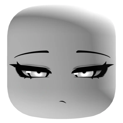 Too Cool To Care Monochrome Face w/ Glowing Eyes