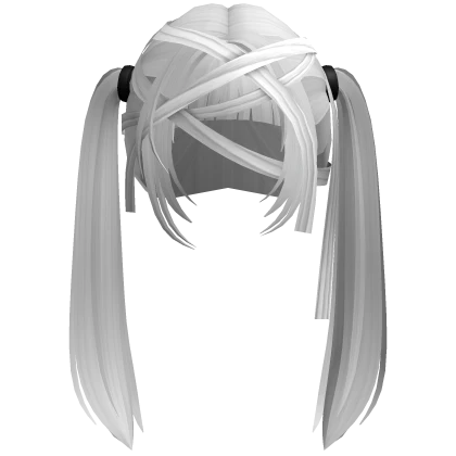 Neat Ponytails w/ Head Bandages in White
