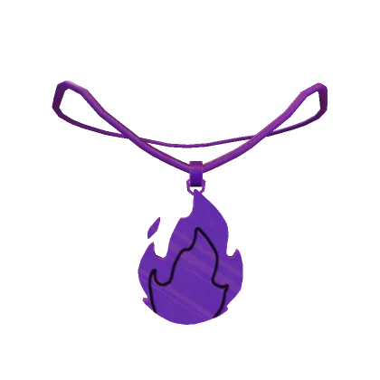 Fire Emoji Necklace (Purple)