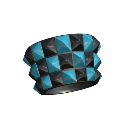 Scene (LEFT) Blue Emo Studded Bracelet 2000s Y2k