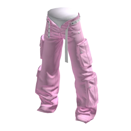 Y2K Baggy Cargoes Pink Sugar