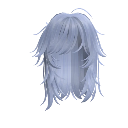 cute y2k messy wolfcut hair in blue