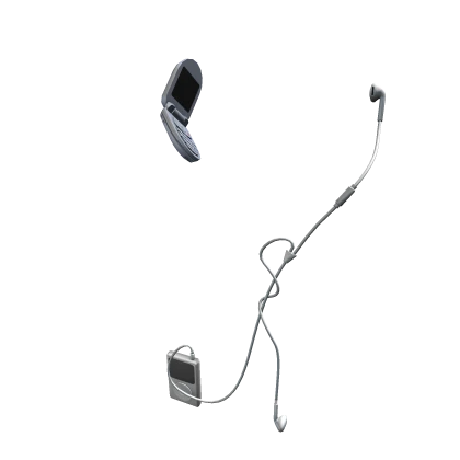 2000's y2k phone w/ earbuds 