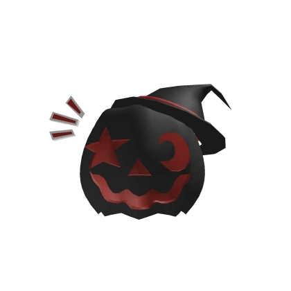 🎃 Red Halloween Pumpkin Head/Witch Hat 🎃