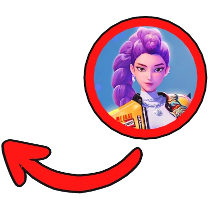 Rumi k-pop demon hunters red pointing meme circle