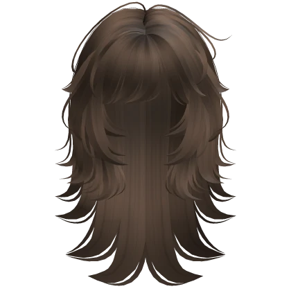 Messy Rockstar Wolfcut (Brown)