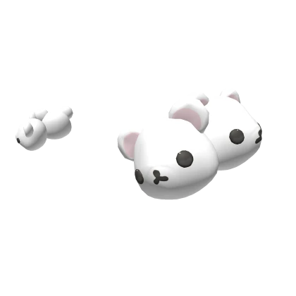 ♡ : white teddy bear bobbles