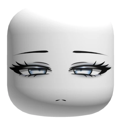 Beautiful Angel Face With Blue Eyes - White