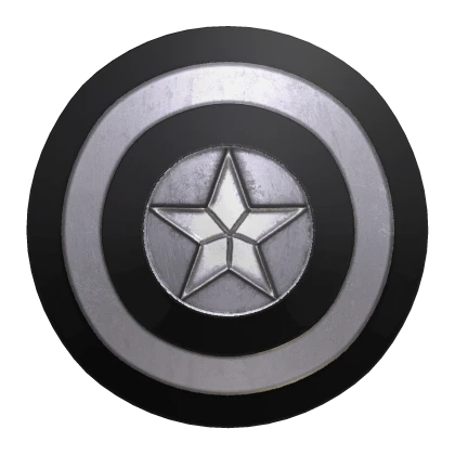 Captain America Star Shield Black Back