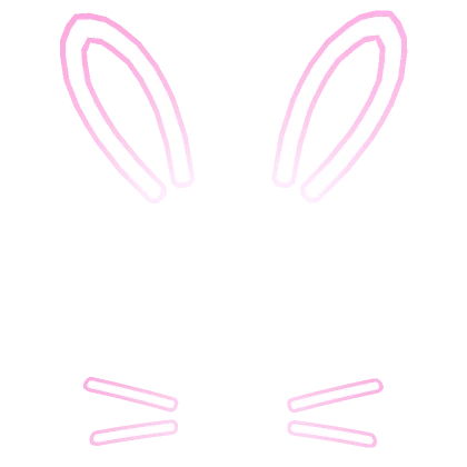 Cute Bunny Ear Face Filter [Pink] 