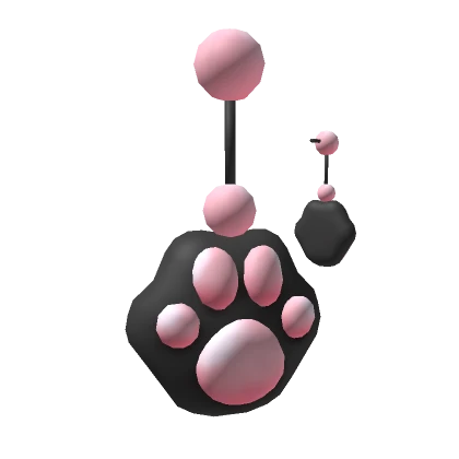 Dark Kitty Paw Earrings