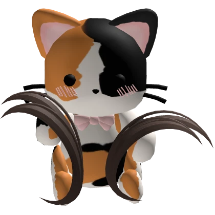 Calico Cat On Head Brown