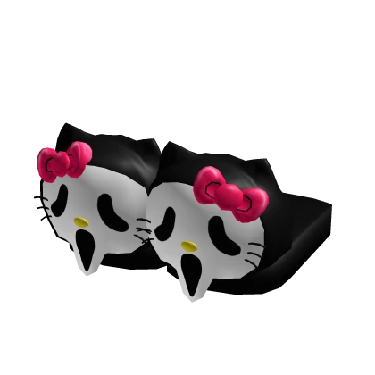 Trendy Ghost Kawaii Kitty Slippers