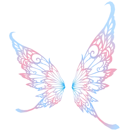 🌸✨ Blue Pink Flutter Laceglow Wings