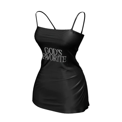 Black Satin Mini Dress (Gods Favorite)