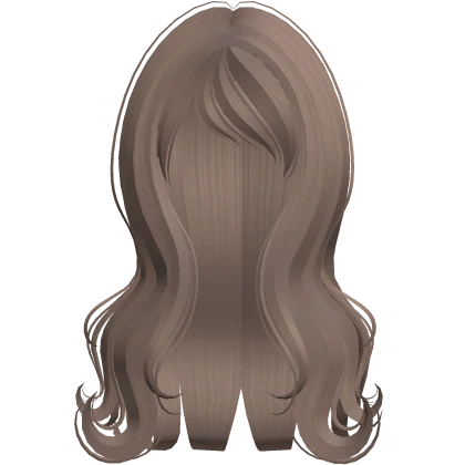 pretty girl long flowy wavy hairstyle tea brown