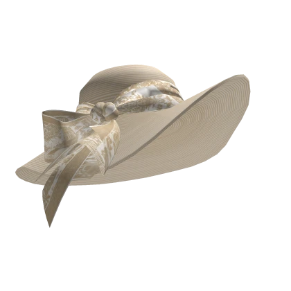 20's Wide Brim Hat (White/Yellow)