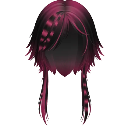 visual kei raccoon jellyfish hair (black and pink)