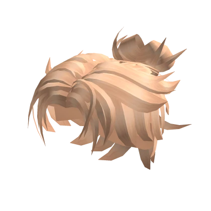 Messy Middle Part with Man Bun Boy Hair (Blonde)