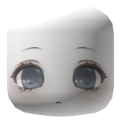 kawaii cutesy big eyes blushy sad face