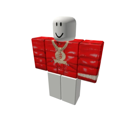 🔥OTF Lil Durk Back In Blood Red Jacket Chains🔥