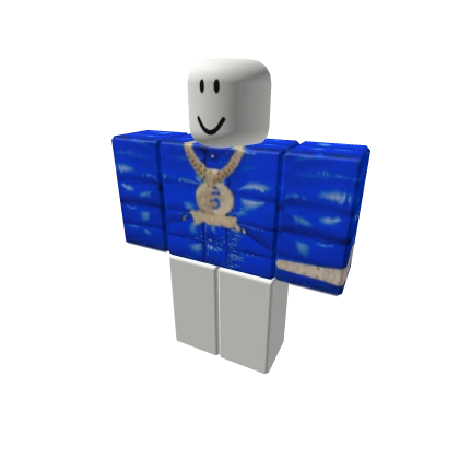 🔥OTF Lil Durk Back In Blood Blue Jacket Chains🔥