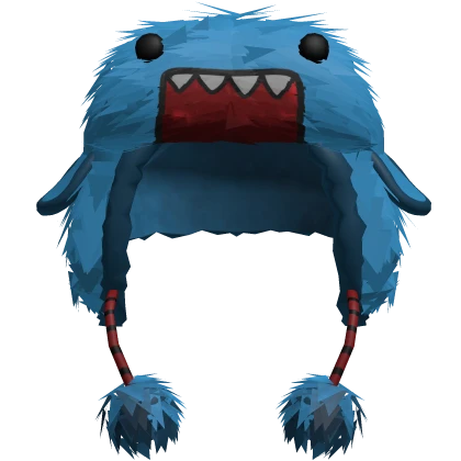 Blue Domo Beast Bear Scene Ushanka