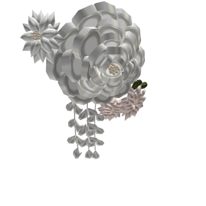 🏮 Pure White Floral Japanese Kanzashi Hairpin