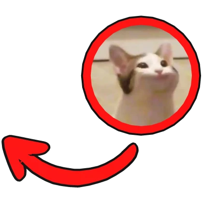 [ANIMATED] Pop Cat Pointing Meme Circle Sign