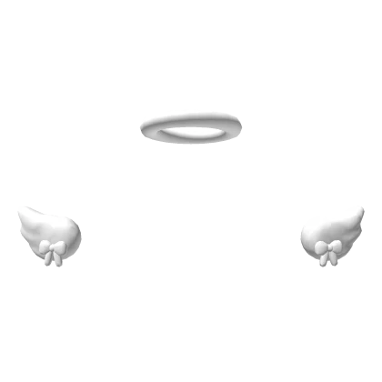 cute angelic halo with bows ˚ʚ♡ɞ˚ (white)