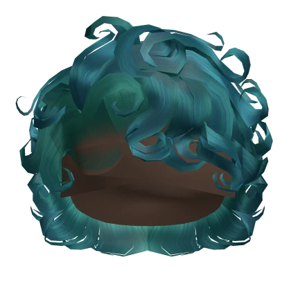 ☆ | Teal Curly Bixie Cut