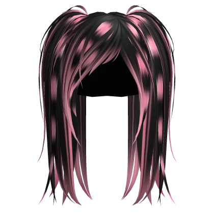 Raccoon Light Pink Messy Emo Punk Rock Pigtails