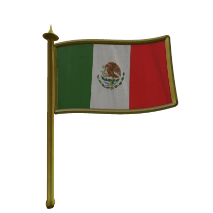 Bandera de mexico de oro LNGM