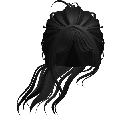 Cute Messy Windy Ponytail In Black