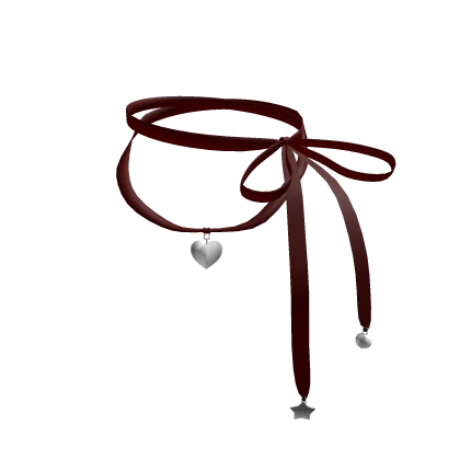 Red Double Ribbon With Pendants Necklace 3.0