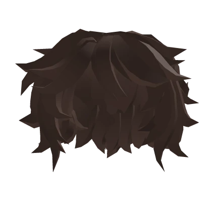 Messy low ponytail - brown