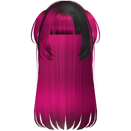 🤍 gothic hime long anime hair hot pink & black