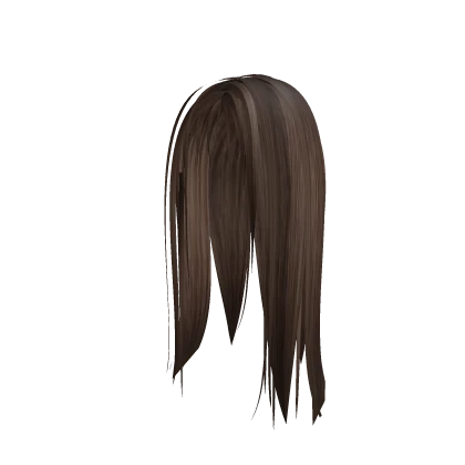 Long straight brown emo gothic hair