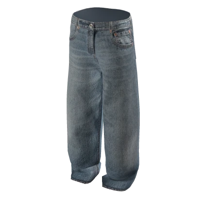 Light Washed Baggy Jeans