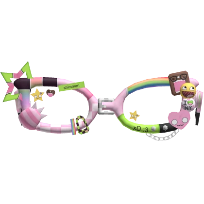 scene pink punk harajuku kandi neon decora glasses